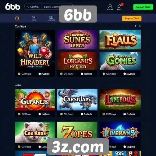 Exploração das funcionalidades do site de jogos 6bb